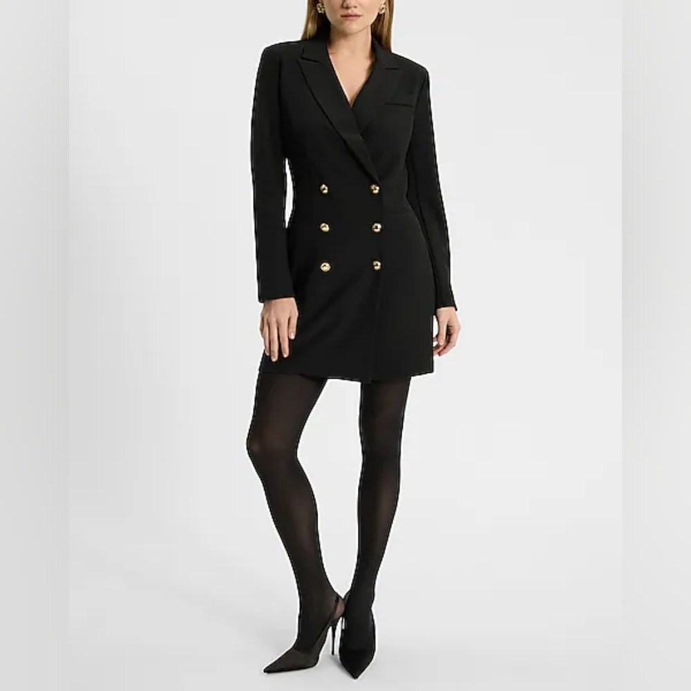 NWT Double Breasted Long Sleeve Mini Blazer Dress